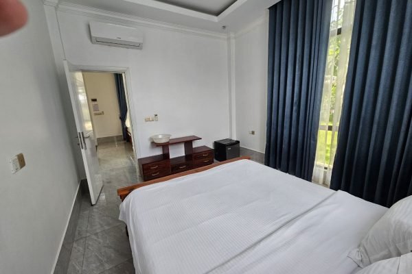 Bed view of second bed room in our luxury villa in kampot - Damnak Borey Resort