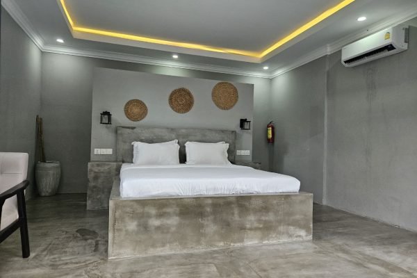 Bed view at family villa - Damnak borey resort kampot
